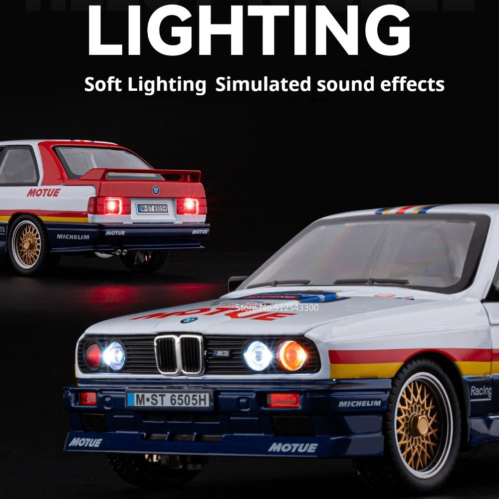 Modèle de voiture jouet M3 M4 1:24, portes en métal moulé sous pression, ouvertes, modèles de véhicules de Simulation, jouets pour enfants, cadeaux décoratifs