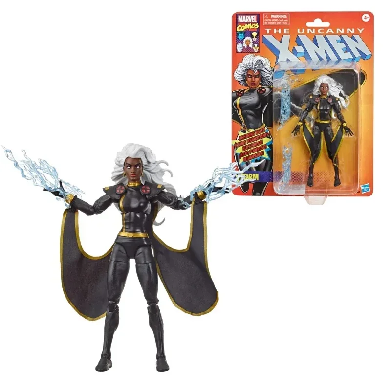 Hasbro Genuine Marvel Legends X-Men Retro Black Storm 6 Inch Robot Hero Boy Kids Birthday Christmas Gift Free Shipping Items