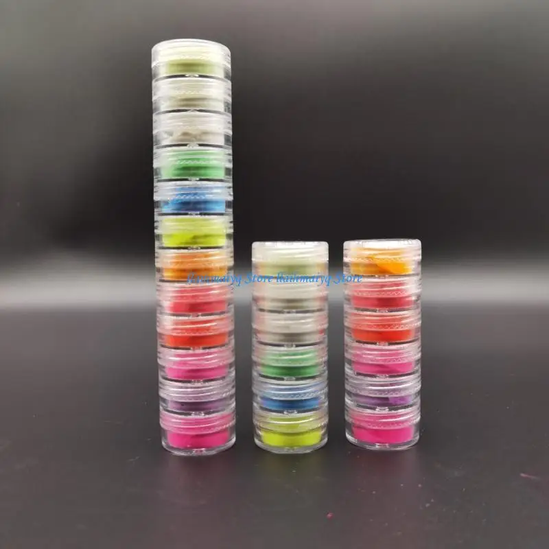 573B 12 Colors Pigment Powder Easy to Apply DIY for Nail Art Decoration