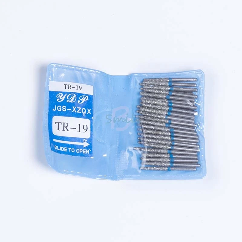 Dental Diamante Polimento Broca, Handpiece Burs Ferramenta, Brocas Dentárias, TF, TR, SO, SF, Novo, 50Pcs por Saco