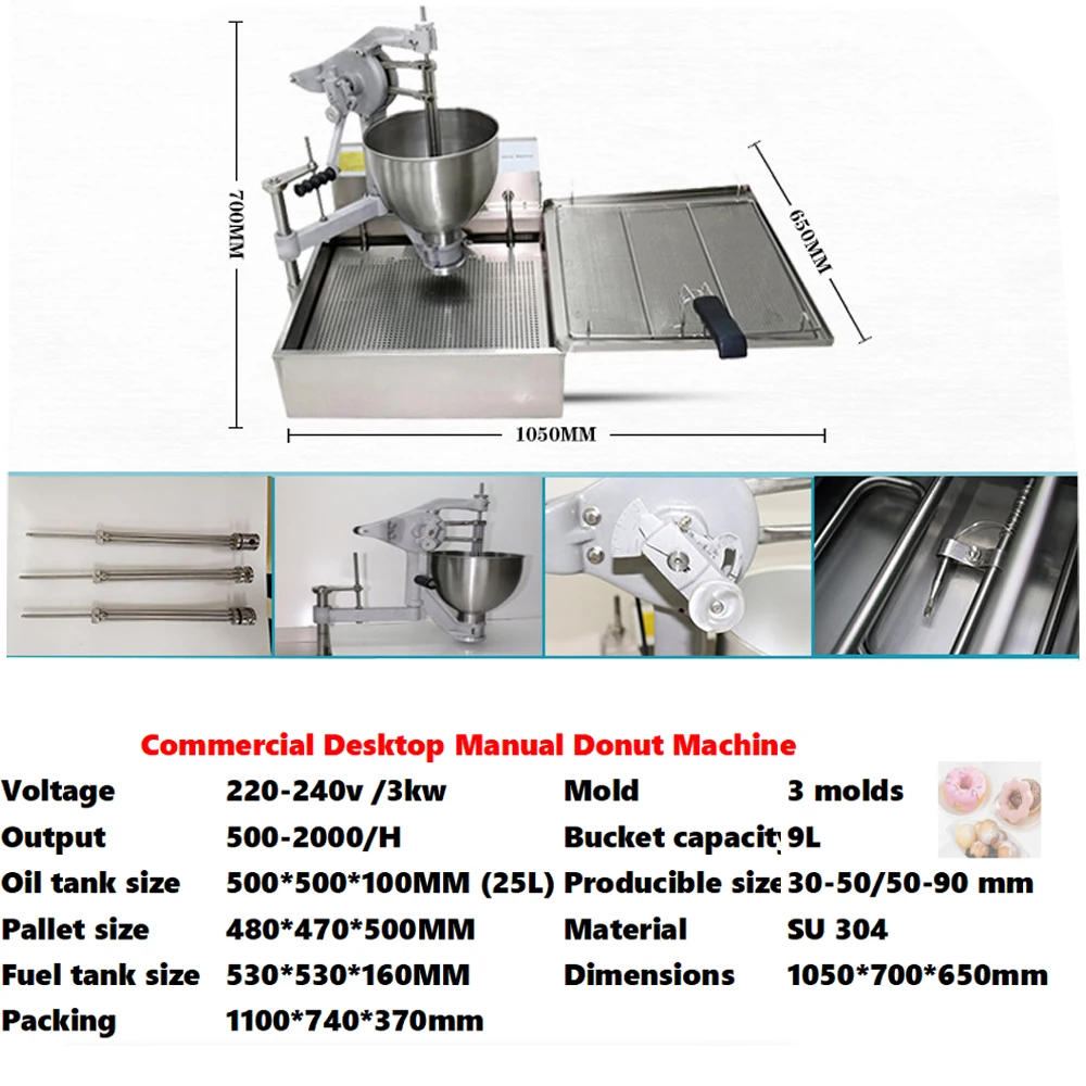 /   Type 25L/35L Donuts Maker Machine with 3 Different Mould Doughnut Fryer Maker Perfect for Bakery Business
