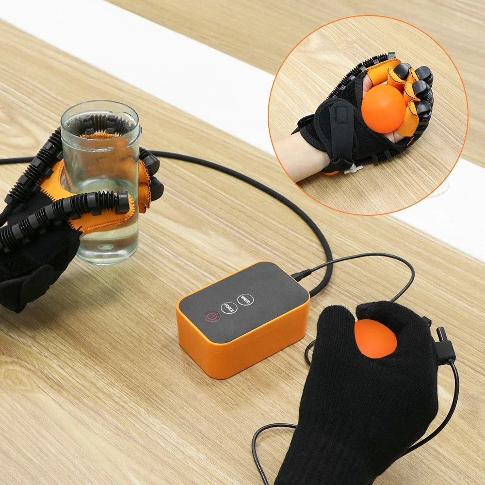 Rechargeable Hand Massage Rehabilitation Robot Gloves Stroke Hemiplegia Cerebral Infarction Training Hand Finger Exercise Device