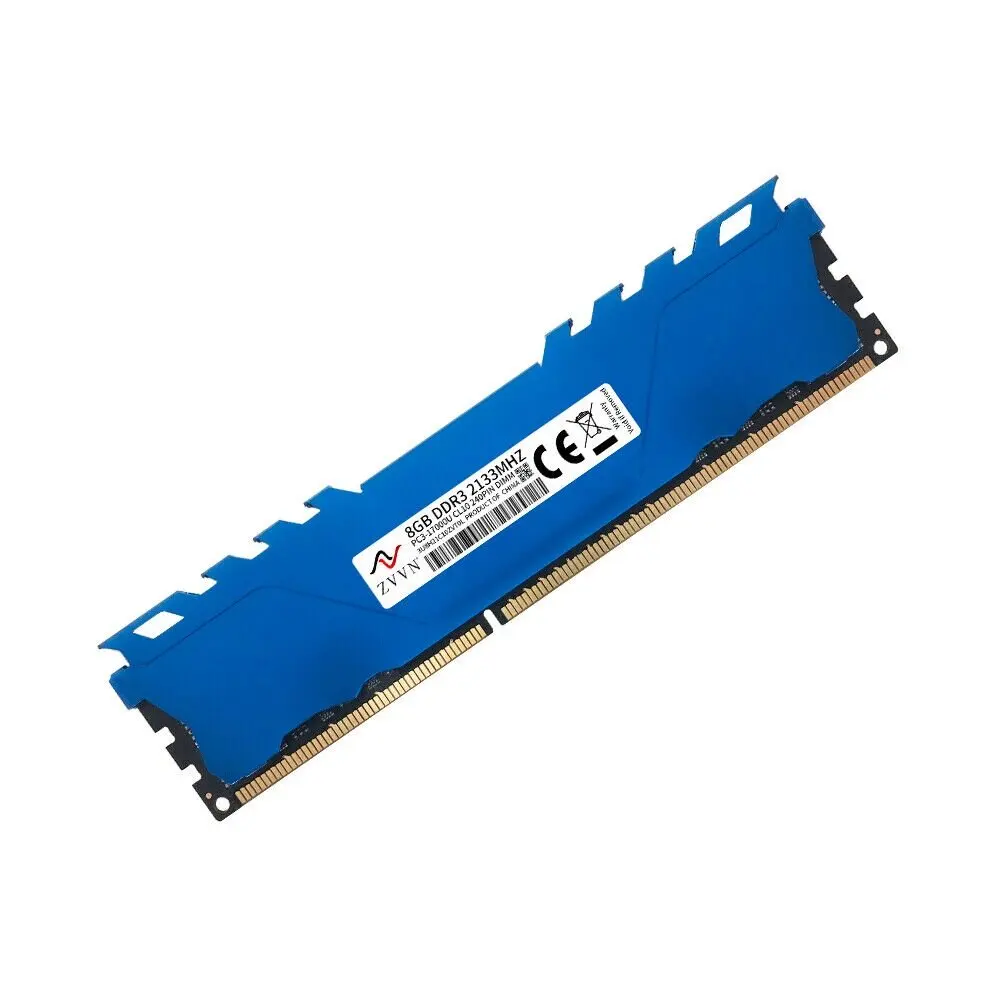 8GB DDR3 2133MHz OC PC3-17000 CL10 240Pin DIMM Desktop Memory XMP RAM ZVVN Blue