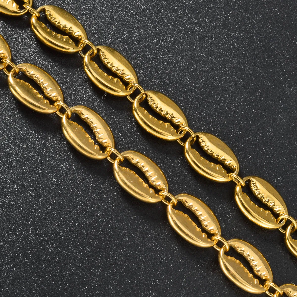 

Coffee Bean Stainless Steel Necklace Bracelet 2pcs Set Snake Chain Hip-hop Jewelry Accessories Necklace Wrist Chain Daily Gifts