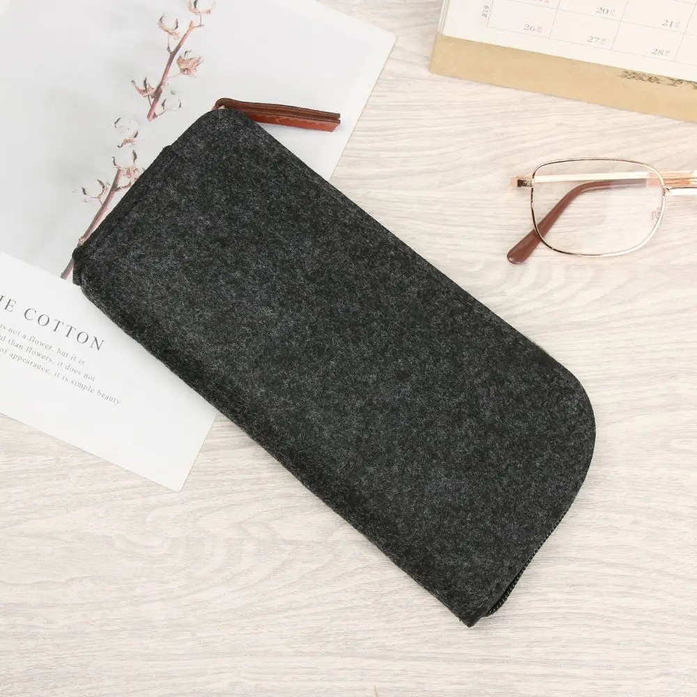 Multifunctional Wool Felt Cloth Zipper Portable Glasses Case Bag Sunglasses Case Box Soft Portatives Protector Eyeglasses Pouch