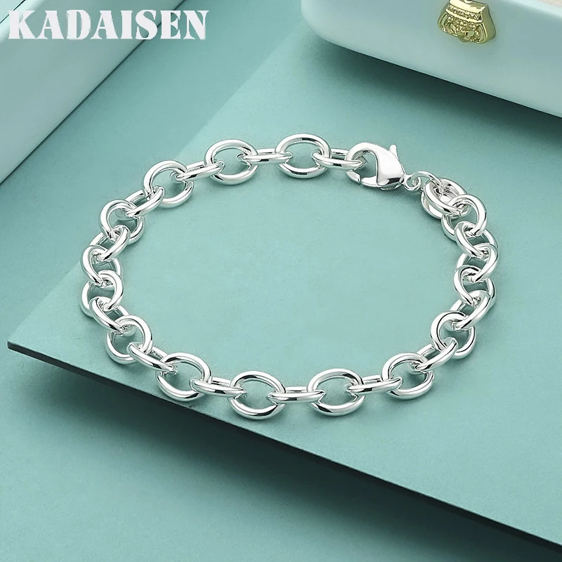 

Изысканный женский браслет из стерлингового серебра 925 пробы с застежкой-цепочкой и подвеской, модный подарок для свадьбы и вечеринки