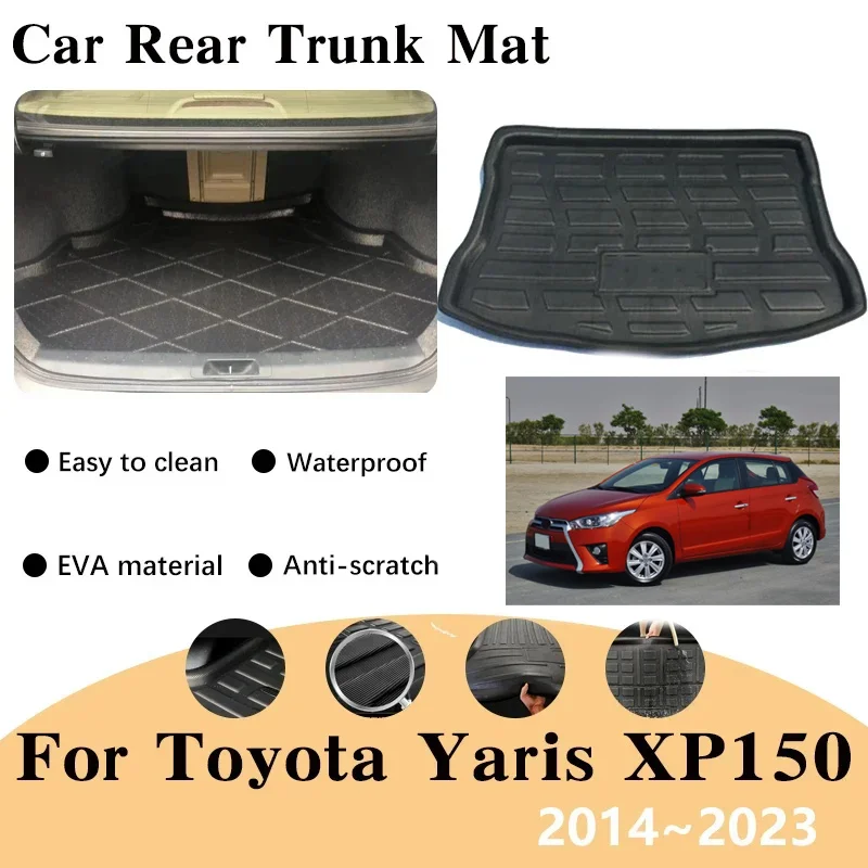 

Car Trunk Mats EVA Material for Toyota Yaris XP150 2014 2015 2016~2023 Hatchback Rear Cargo Tray Trunk Mat Rear Pads Accessories