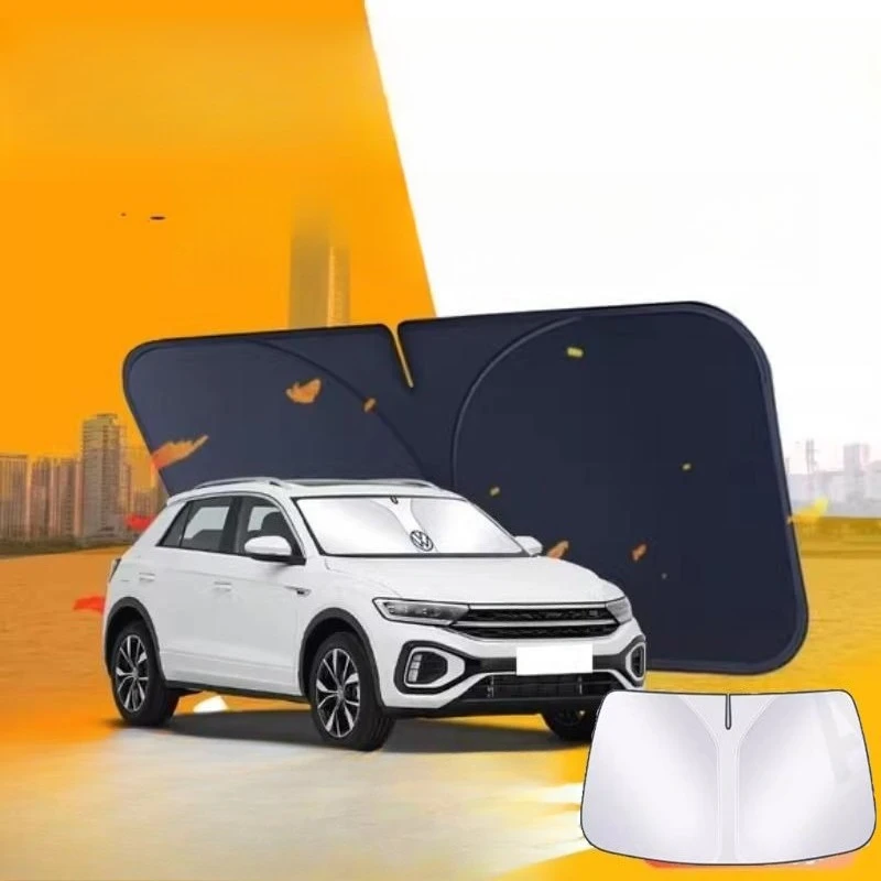 ل Volkswagen T Roc T-roc زجاج سيارة الشمس الظل كتل الأشعة فوق البنفسجية راي عاكس السيارات نافذة قناع درع غطاء طوي المظلة