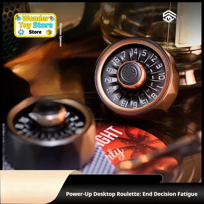 Yuwu Fidget Spinner EDC Sternring Federbelasteter Drehbarer Massiver Metall-Stresskiller für Erwachsene Desktop-Entscheidungshelfer Spielzeug