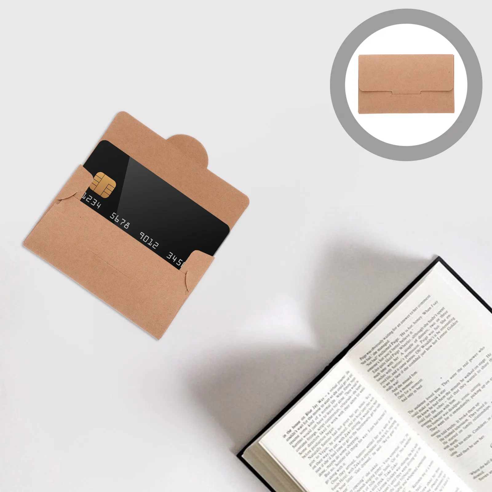 

50Pcs Thick Paper Card Sleeves for Credit Id Business Hotel Key Transit Travel Cards Scratch Protection Card Holder Envelope Bag