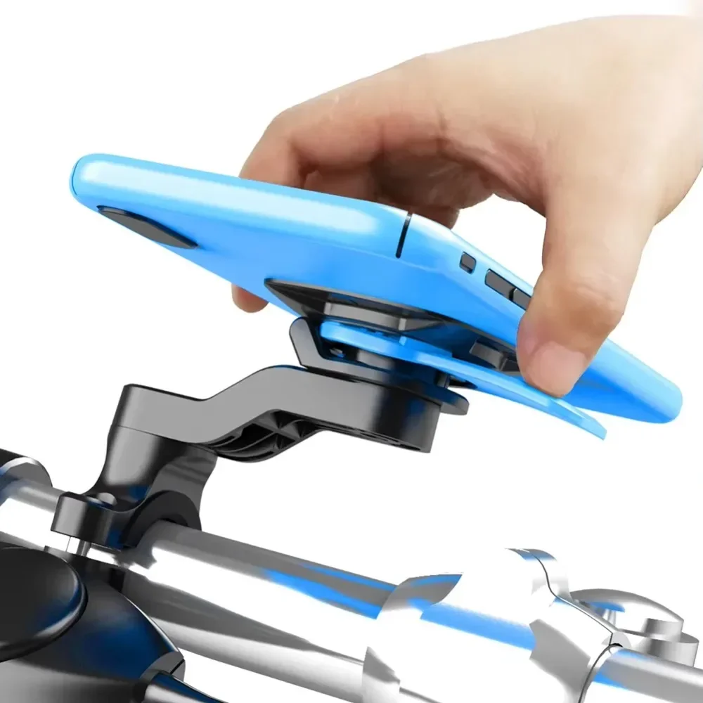 Motorcycle Bike Phone Holder Phone Bracket Vibration Damper Bike Handlebar 360° Rotatable Navigation Support image 4