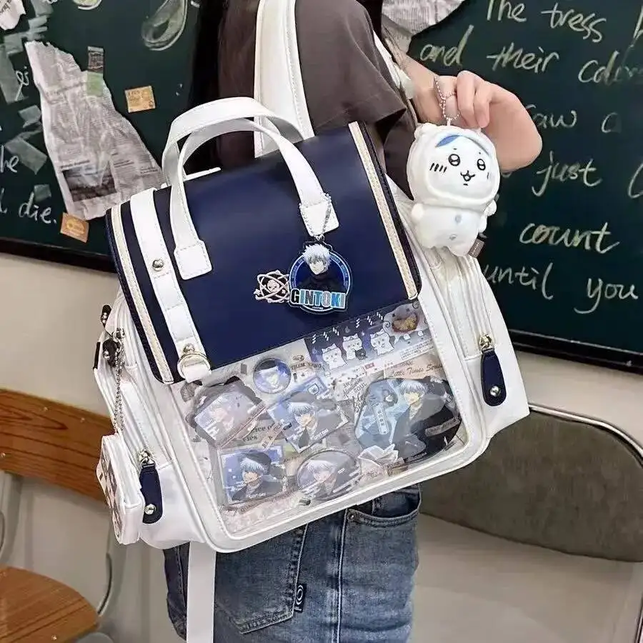 Bloom Transparent Ita Bag Backpack Women Haruku Aesthetic JK Uniform Mochila Schoolbag Female Large Capacity Backpacks 2025