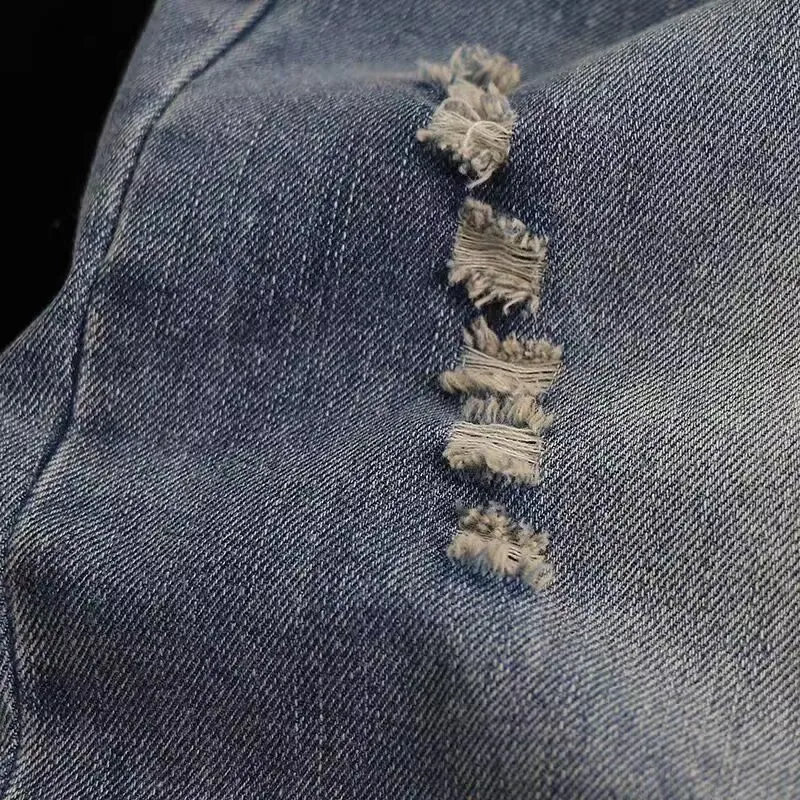 刺繍ジーンズ女性の春と夏の新しいクロップドレトロカジュアル特大ルーズハイウエスト刺繍スリムで多用途