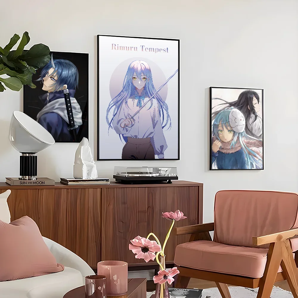 1PC That Time I Got Reincarnated As A Slime Rimuru Tempest Poster Self-adhesive Art Waterproof Paper Sticker Coffee House Bar