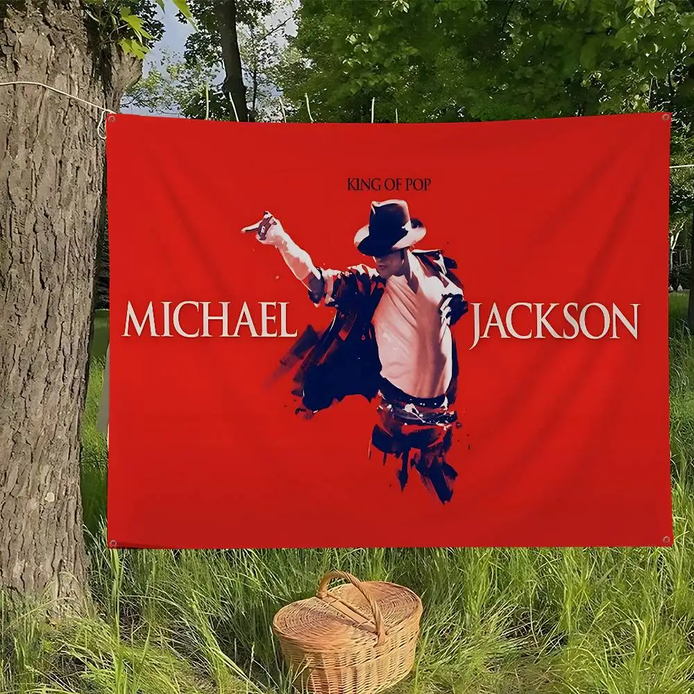 Klassische, beliebte J-JacksonS Singer Anime-Chart-Flagge für Wohnzimmer, Zuhause, Wohnheim, Dekoration, Kunst, Heimdekoration, Banner