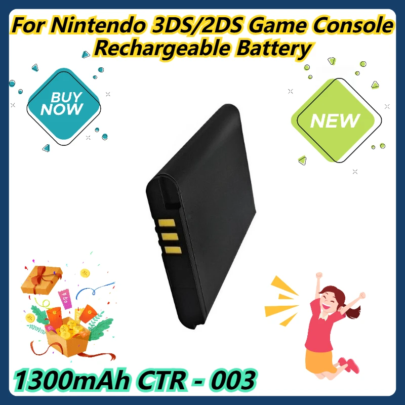 

1300mAh CTR - 003 For Nintendo 3DS/2DS Game Console Rechargeable Battery