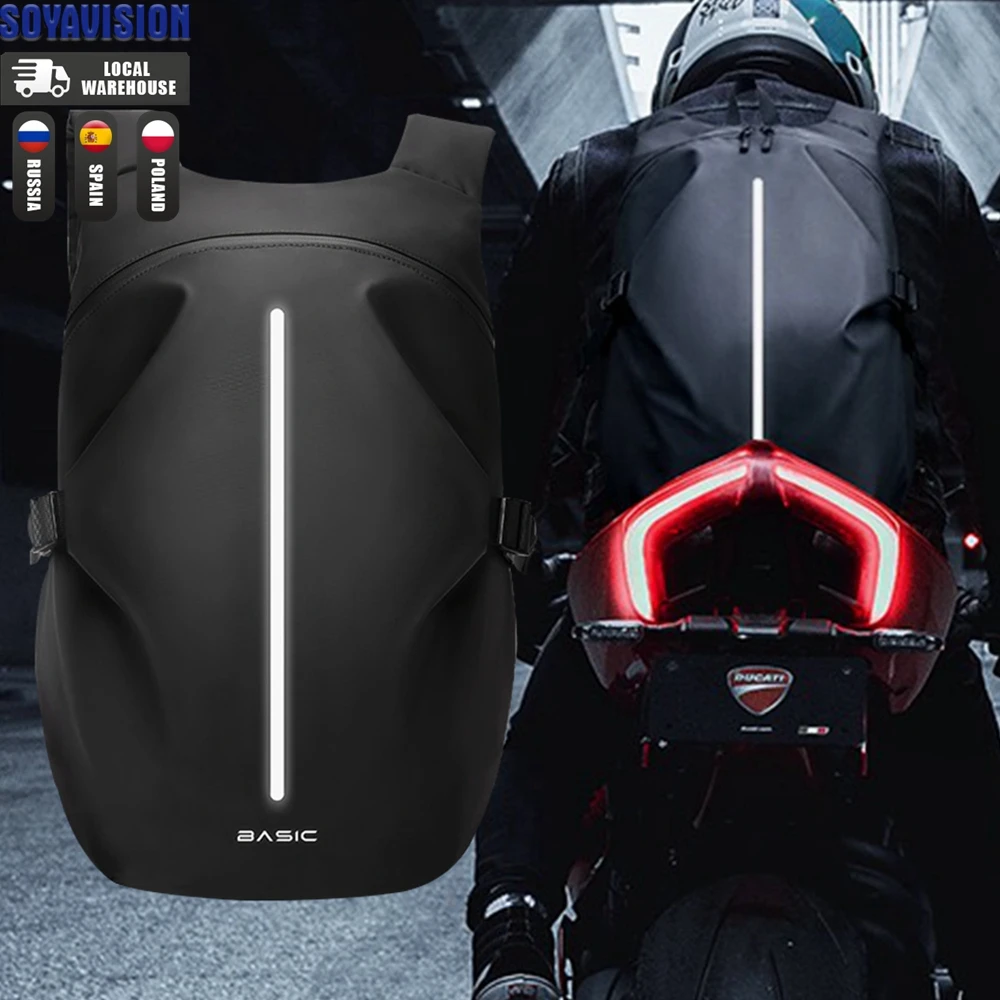 Riding Backpack Motorcycle Helmet Backpack Female Motorcycle Rider Waterproof Travel Bag Men's Large Capacity