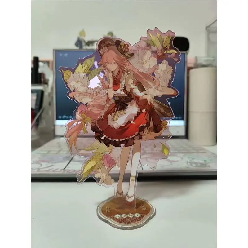 

10 см Genshin Impact Scaramouche, Furina, Yae Miko Standee — подарок на день рождения для друзей или фанатов, украшение для рабочего стола