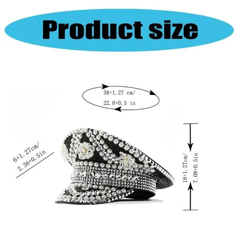 652f Jeweled Captain Heavy Crystal Sailor Überraschung Geschenk für Mädchen Jungen Braut für Karnivale Musikfestival