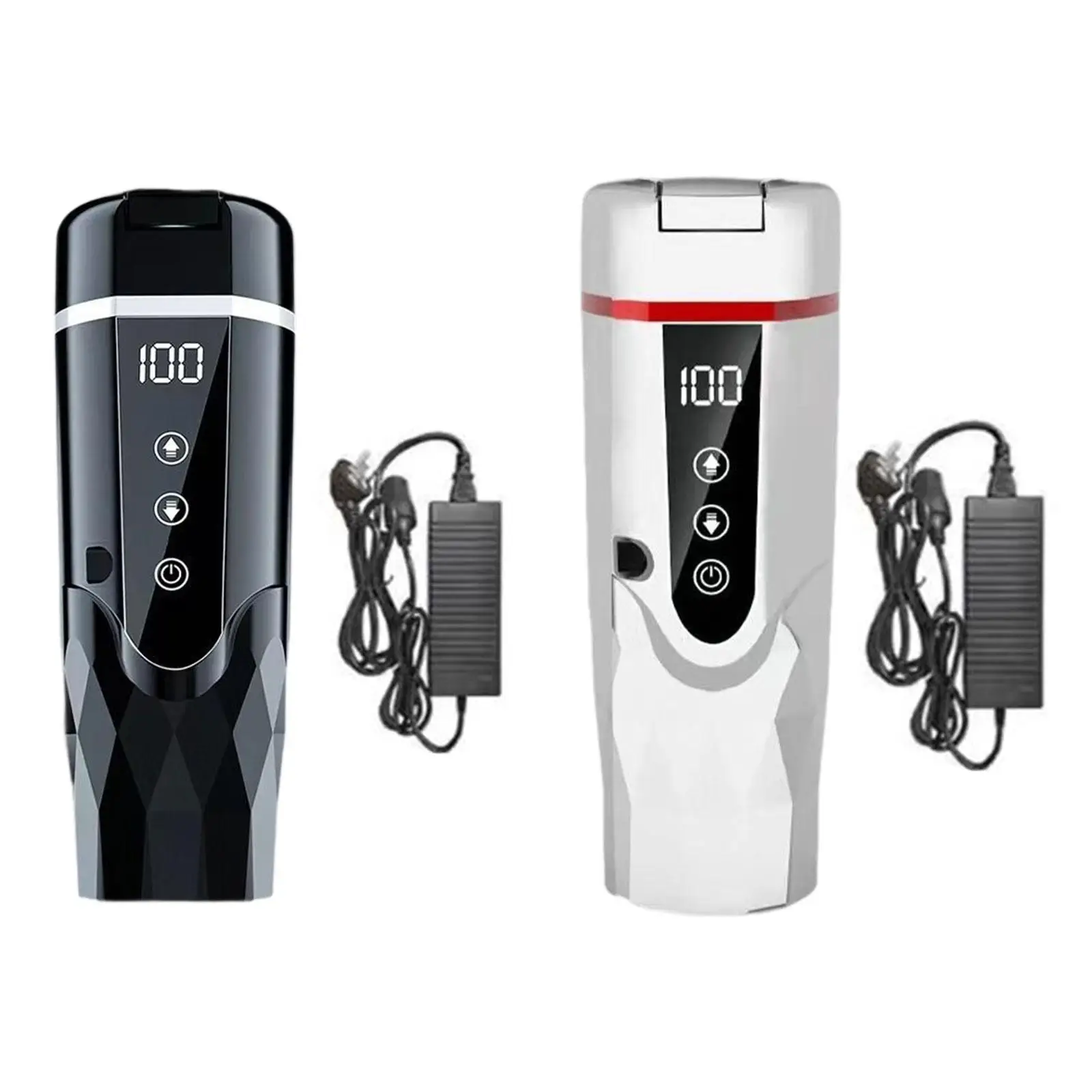 12 V 24 V Car Heated Mug Portable Intelligent Hot Water Kettle Car Heating Cup for Tea, Milk, Brewing Coffee Beverage RV