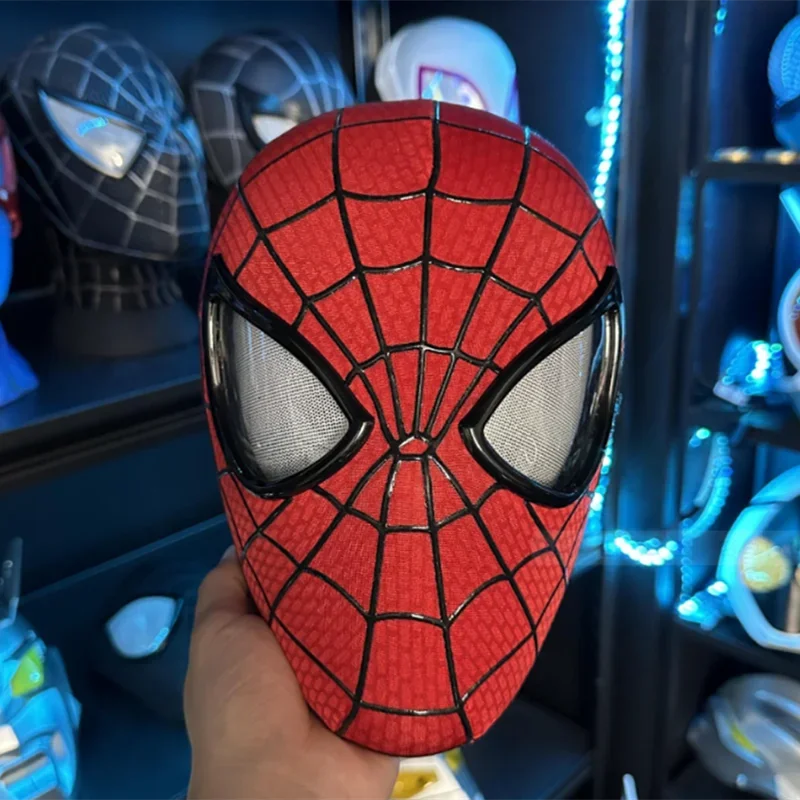 

Marvel Electric Ring Blinking Mask Glow The Amazing Spider-Man Hood New Remote Control Mask Figure Collection Model Toy Gifts