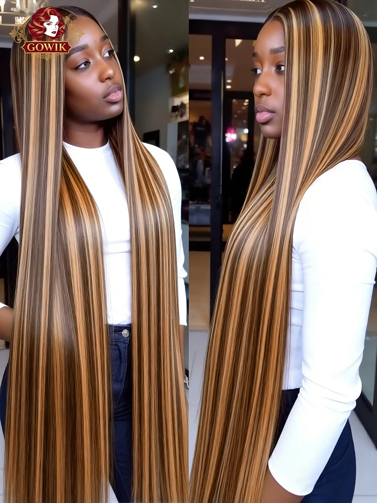 

Highlight Bone Straight Wig Human Hair 13x4 Lace Front Wigs 427 Colored Ombre 13x6 Lace Frontal Wig 230 Density 100% Human Hair
