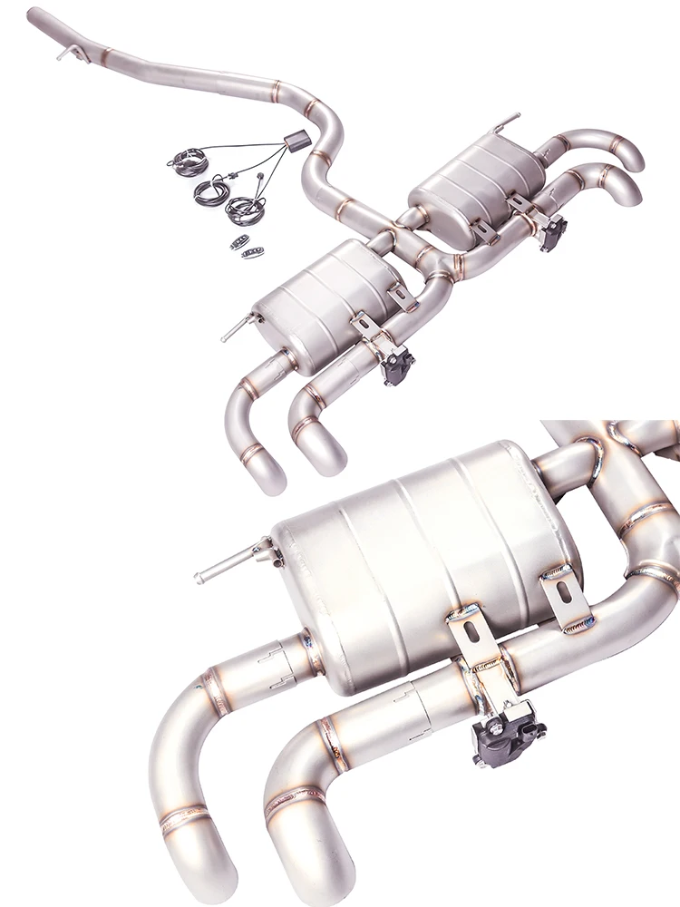 

Выхлоп GFC/подходит для Volkswagen Tiguan 17-23 Tiguan R 2WD/4WD Catback, клапан производительности, выхлопная труба, изогнутая вниз