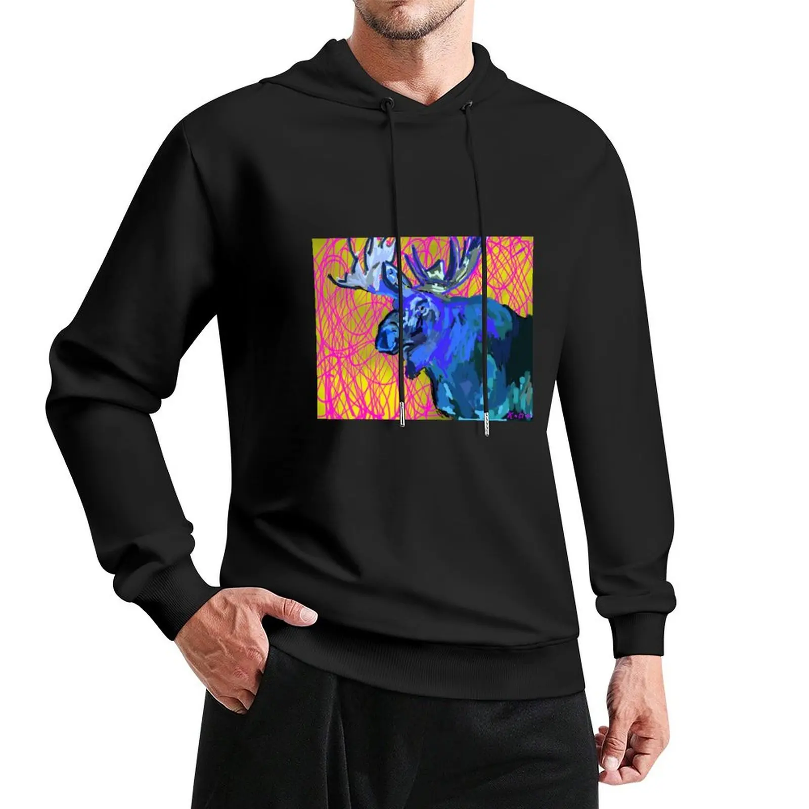 

Moose Pullover Hoodie men's sweat-shirt men clothing new features of hoodies & sweatshirts