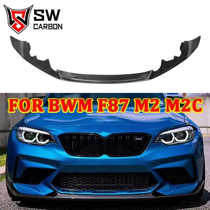 Carbon Fiber MP Style F87 M2 Front Lip for BMW F87 M2 M2C Coupe Front Bumper Under Spoiler Splitter M Sports Front Chin