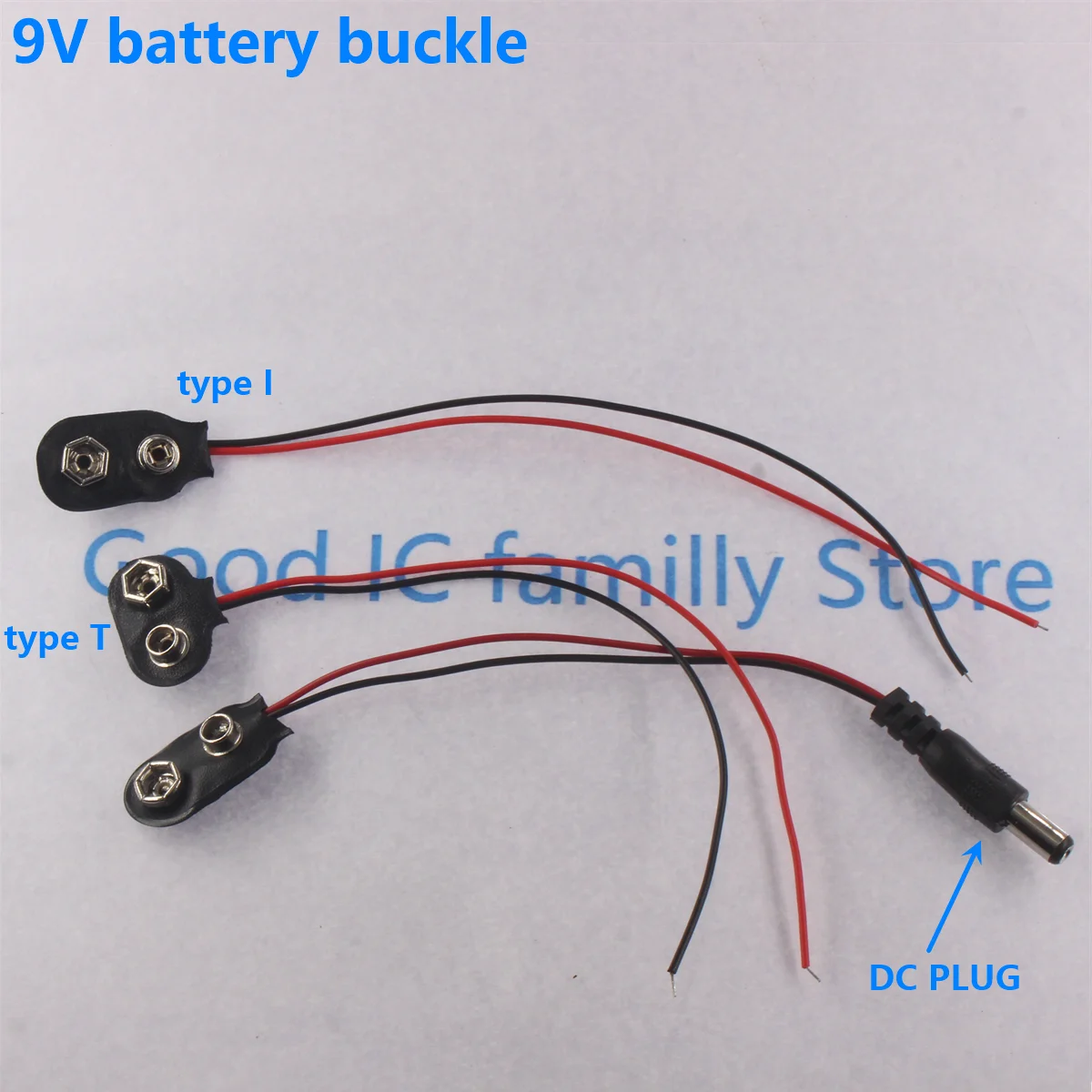 5PCS 9V Battery Buckle Leather Battery Buckle 9V Hard Case Battery Buckle 5.5x2.1mm Plug 9v Battery Button Cell Battery Holder