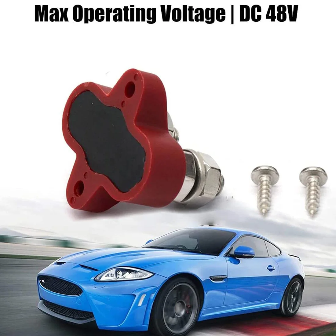 Terminal Block Studs M8 48V Junction Block Bus Bar Dual Heavy Duty Power Distribution Stud for Truck RV Boat,Black