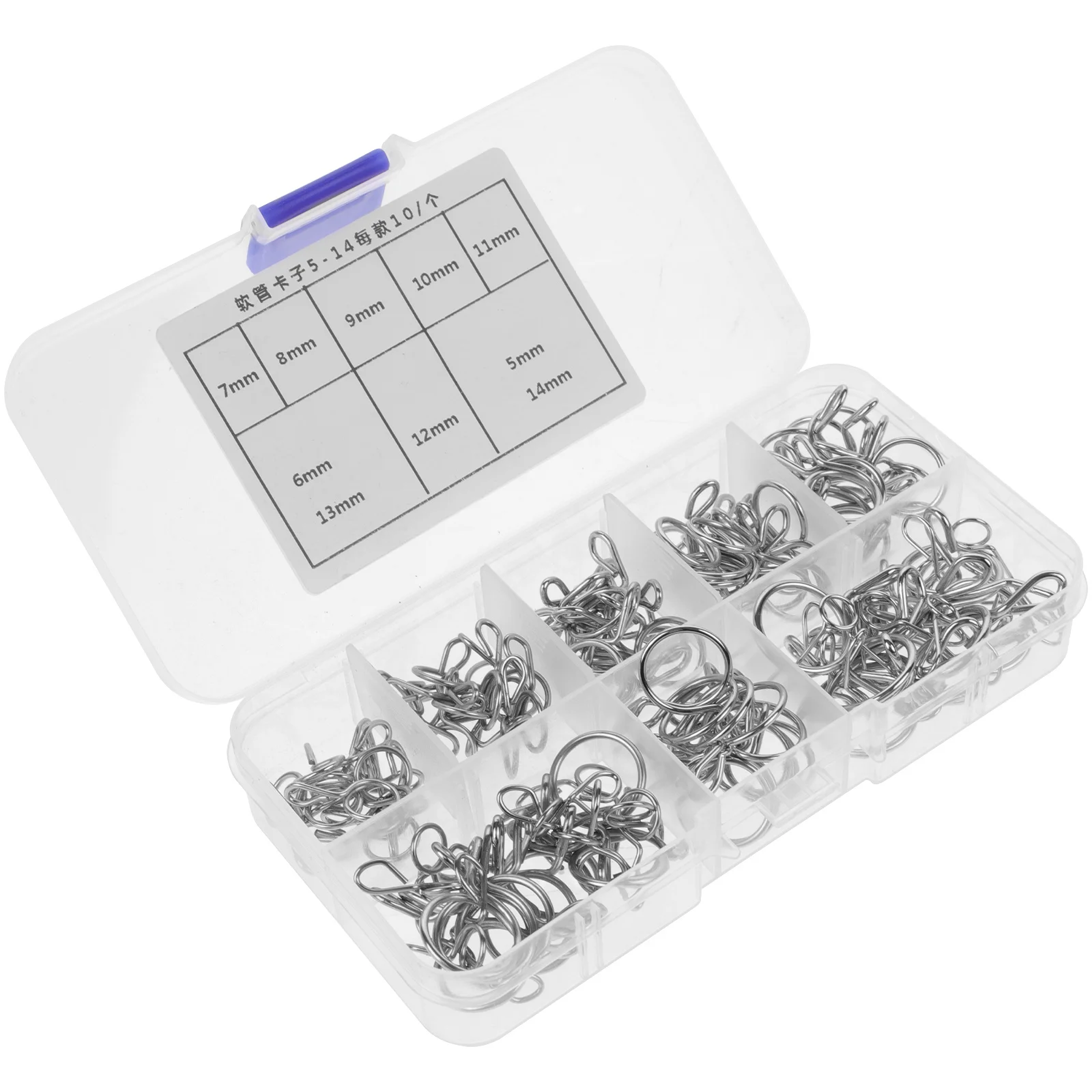 

100pcs Elastic Tube Clamps 514Mm Inner Diameter Spring Hose Fasteners For Automotive Fuel Line Motorcycle Cable Clamp Tool