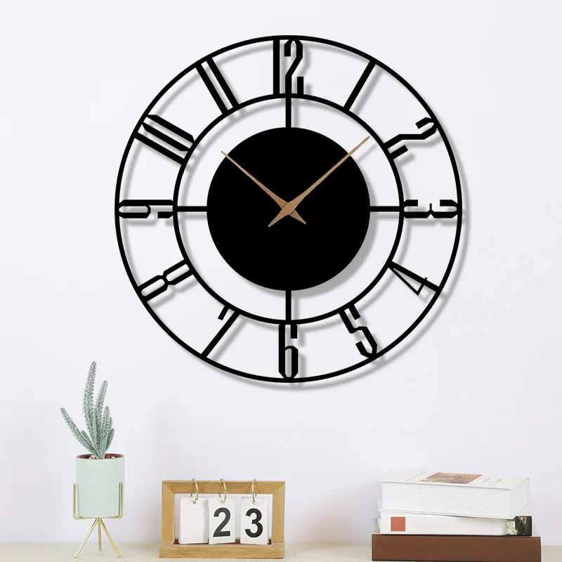 20/30/40cm Minimalist Arabic Numeral Wall Clock, Minimalist Circular 12inch Clock for Living Room Bedroom Apartment Office Decor