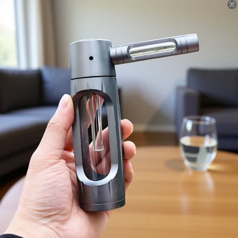 6″ Metal Aluminum Glass Bubbler Water Pipe Mini Smoking Bottle Portable Hookah Shisha Tube Filter (Ship within 24 hours)