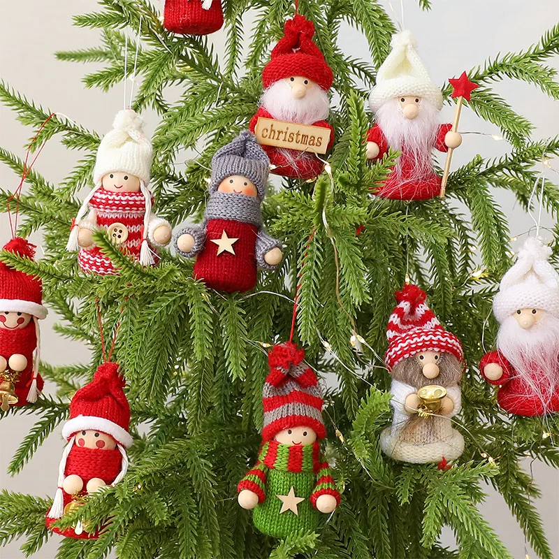 New Christmas 3D Doll Figurines, Christmas Tree Ornaments, Charm Scene Decorations