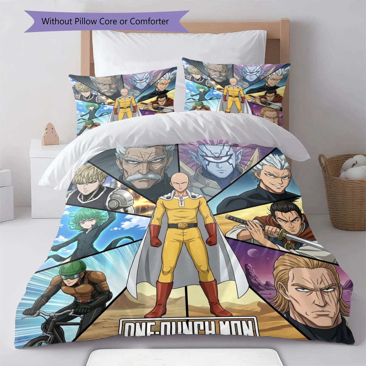 Afbeelding 6: One-Punch Man zacht comfortabel dekbedovertrek, kinderbeddengoedset cadeau, meerdere maten -HE41