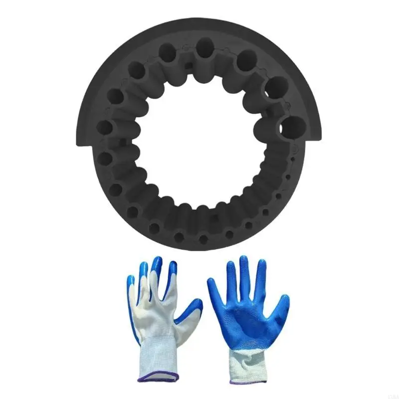 4XBA Eficiente 20 orifícios Ferrill Bit Sopingner com luvas ginástica angular para profissionais e diyers