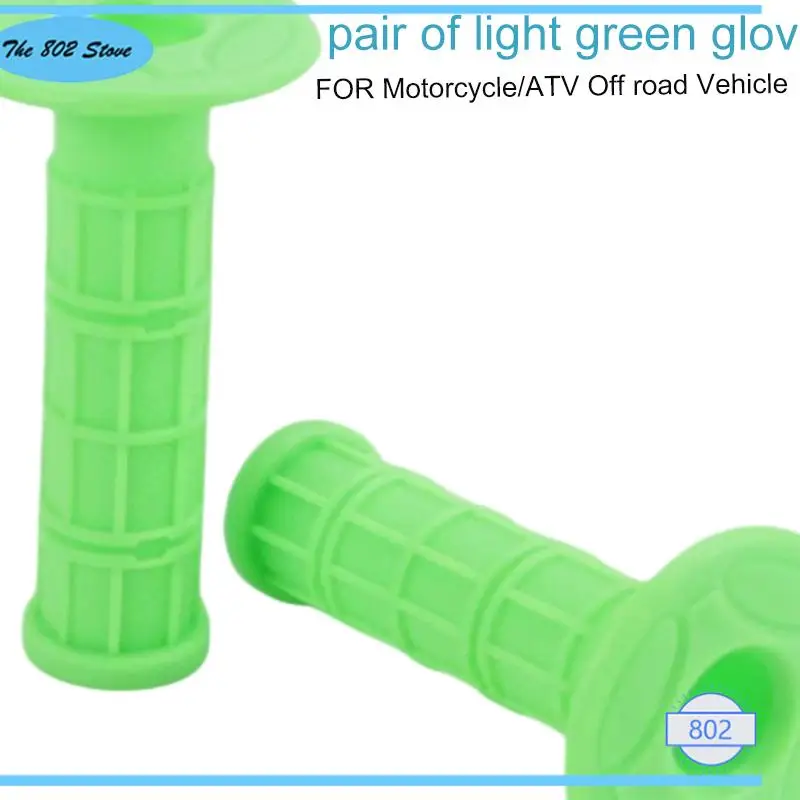 Pair of Light Green Bike Gloves, Motorcycle Grip Cover, Universal Anti Slip Handlebar Protectors