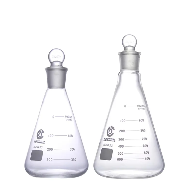 lab Erlenmeyer Flask Narrow Neck Experimental Bottle Conical Flask 10ml 25ml 100ml 250ml 500ml 1000ml 1235L