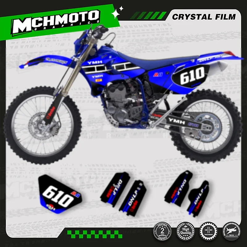 

MCHMFG Full Set Motorcycle Graphics Stickers For YAMAHA WR250F WR450F WRF 250 450 2003 2004 2005 2006 Number Name Custom