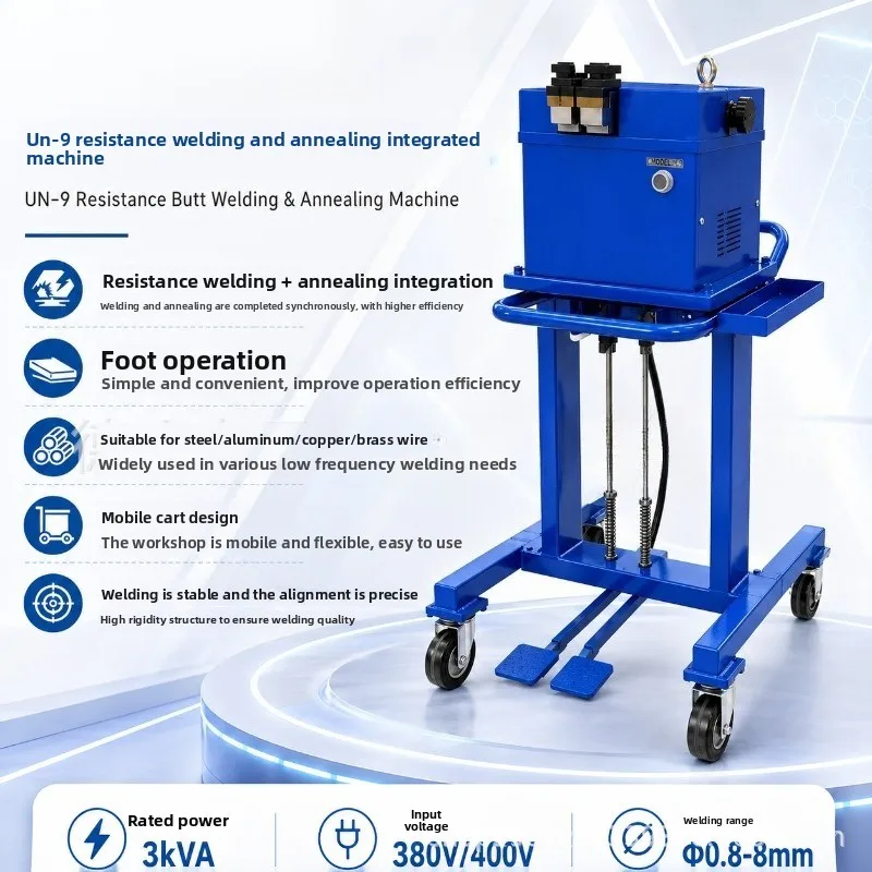 Multifunctional wire flash butt welding machine, 3KW 0.8-8mm iron and copper wire contact welding machine