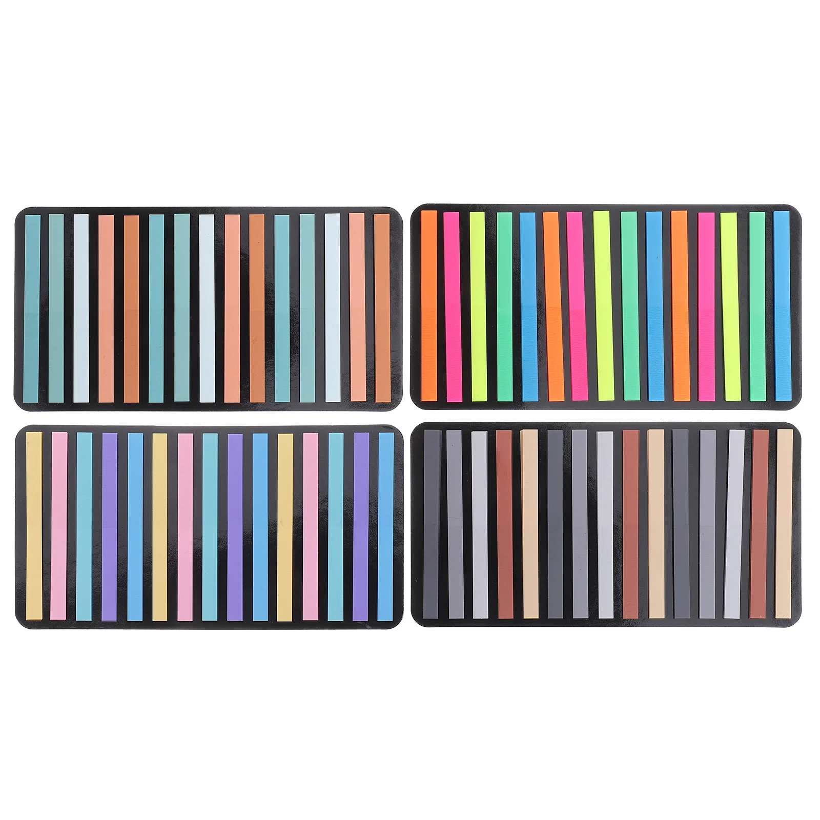 

4 set 4 Sets Colorful Tabs Portable Highlight Reading Strips Clear Page Markers For Books Notepads Office Supplies