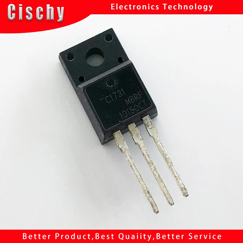 

10 шт./лот MBRF10150CT TO-220F MBRF10150 10150CT TO-220 10A 150Vrrn 5A 0.89Vf и оригинальная строка