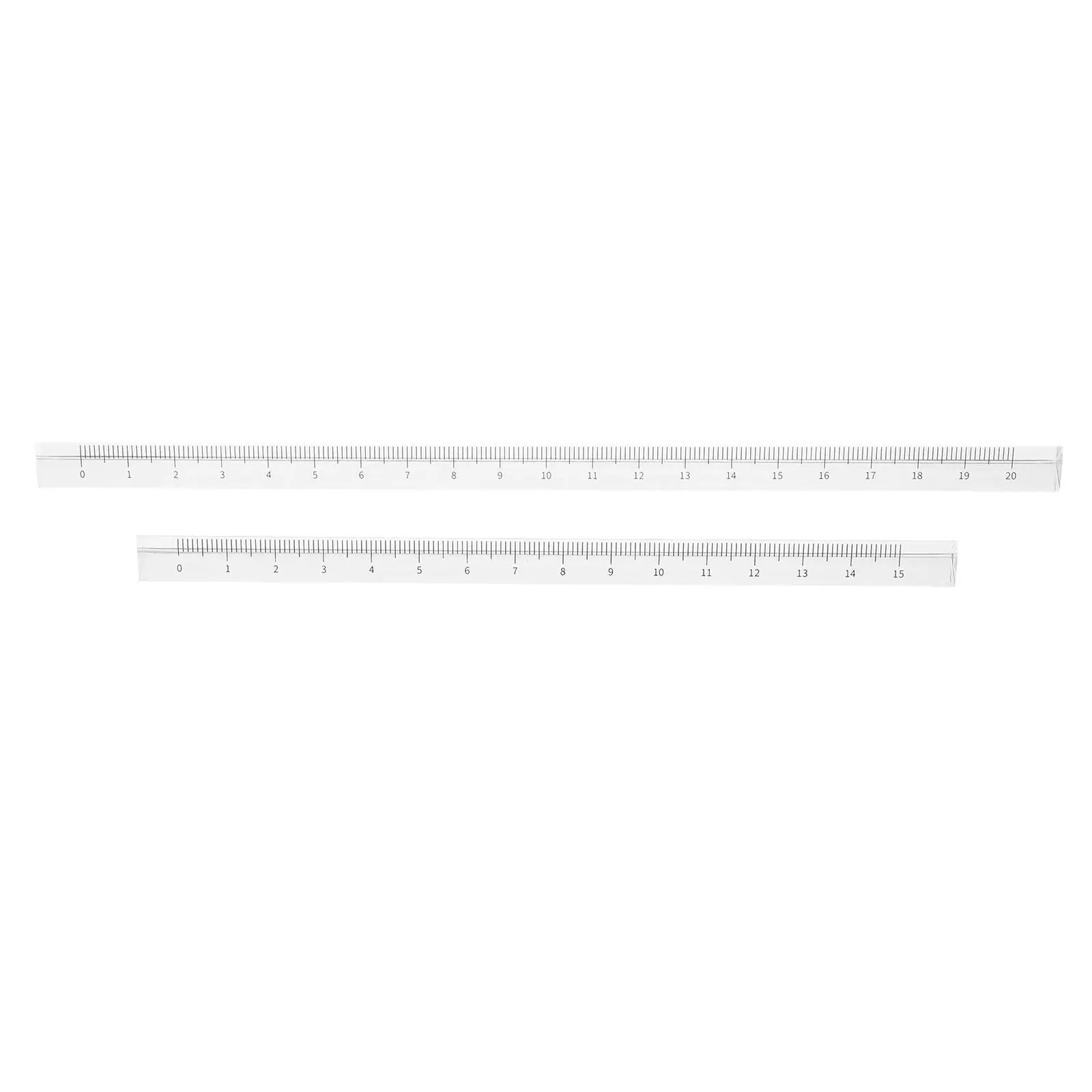 2Pcs Transparent Plastic Triangle Ruler Precision Straight Edge Metric Ruler for Students Architects Drafting Geometry