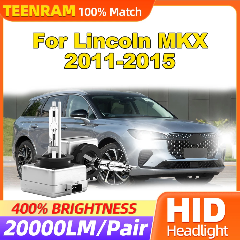

6000K D1S HID Xenon Lamps 20000LM Super Bright Xenon Headlight Bulbs 12V Plug And Play For Lincoln MKX 2011 2012 2013 2014 2015