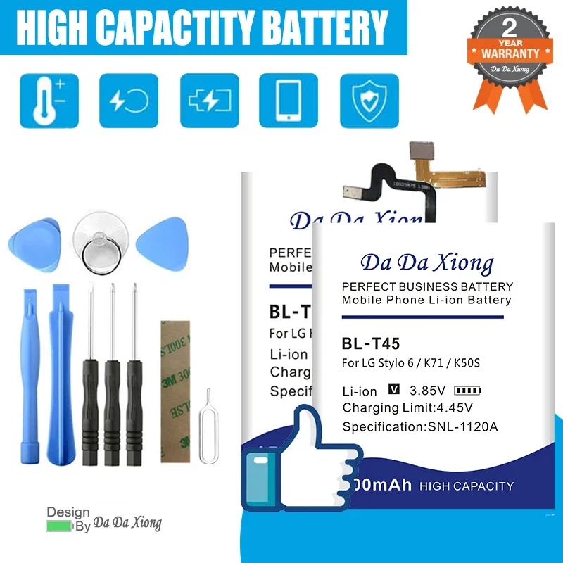 High Quality New BL-M03 BL-T16 BL-T51 BL-T45  Replace Battey For LG K22 Plus K42 K52 G Flex 2 Vu 4 Stylo 6 Phone Give Away Tools