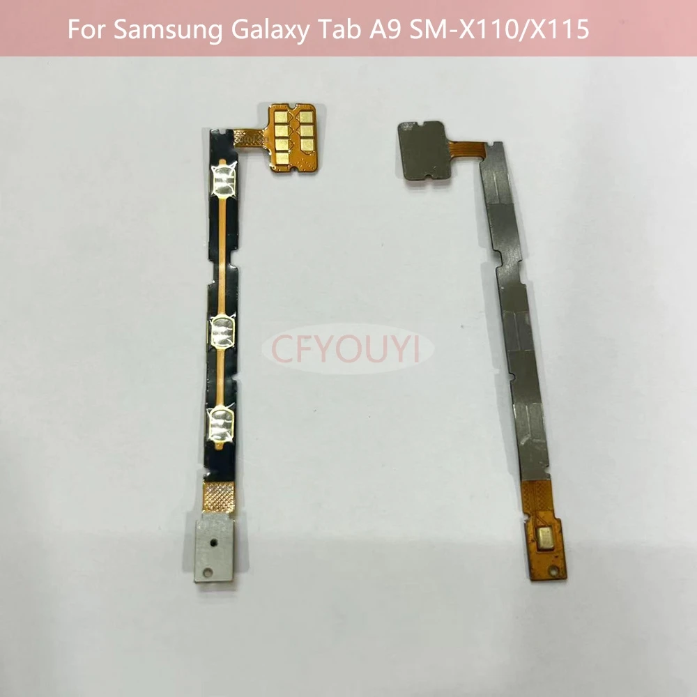 For Samsung Galaxy Tab A9 X110 / A9+ X210 Power On Off Volume Buttons Side Key Flex Cable Replacement Part