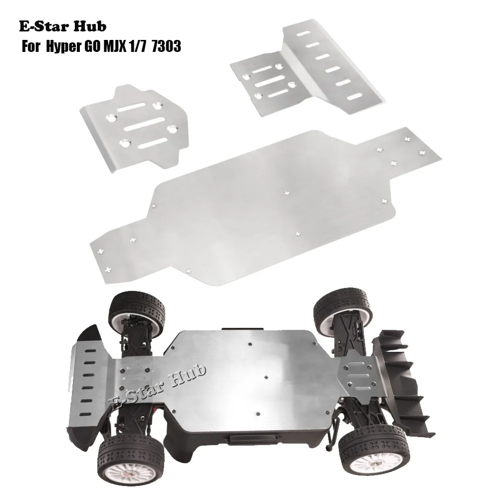 

Металлический бампер из нержавеющей стали, броня шасси, защитная пластина для Hyper GO MJX 1/7 7303, обновление радиоуправляемого автомобиля, аксессуары OP