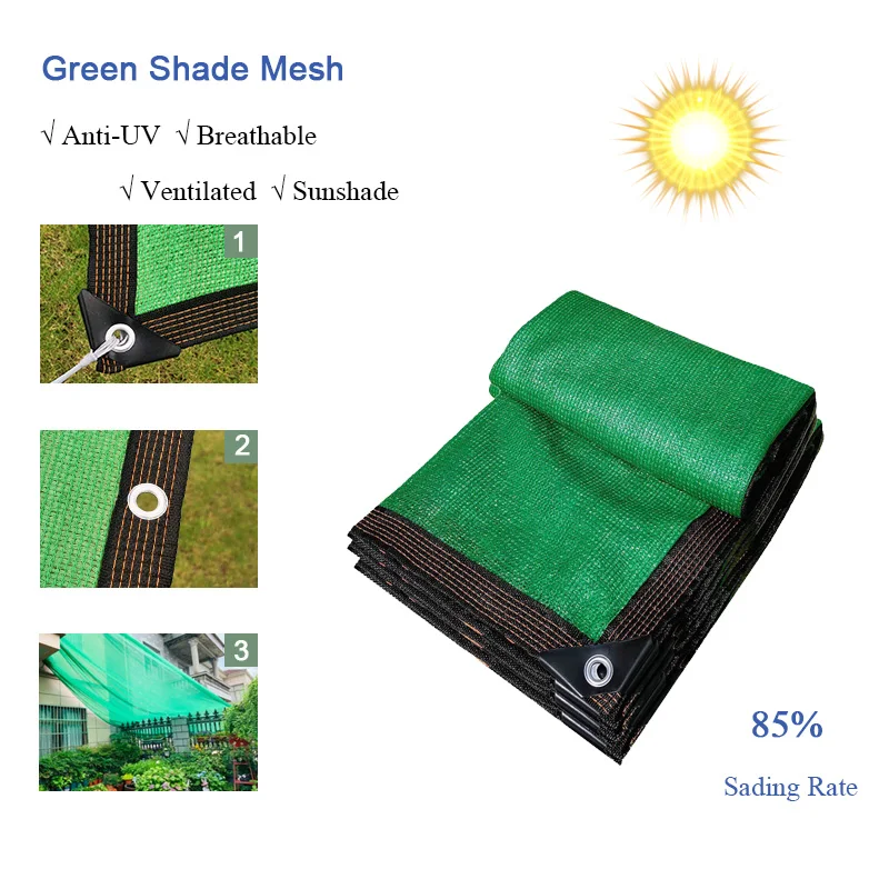 

Green Shade Net Customizable Size High Shade Ratio Farm Garden Net Sun Protection Plants Cover Privacy Net Balcony Shade Net