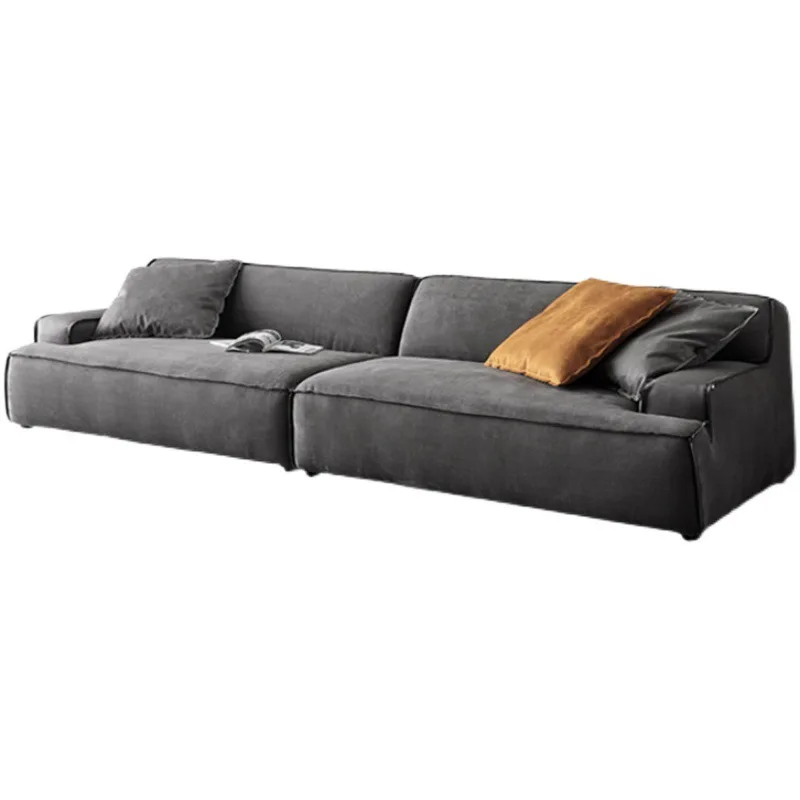 

Italian minimalist Damascus sofa, straight row small apartment modern living room simple fabric sofa
